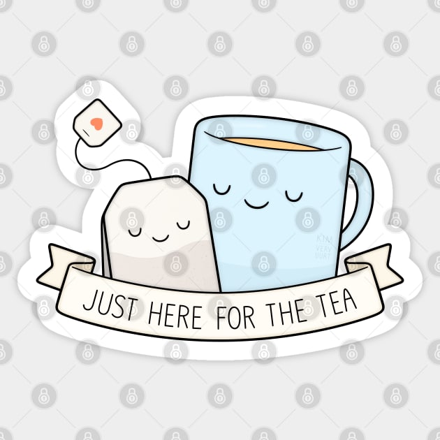 Just Here For The Tea Sticker by kimvervuurt